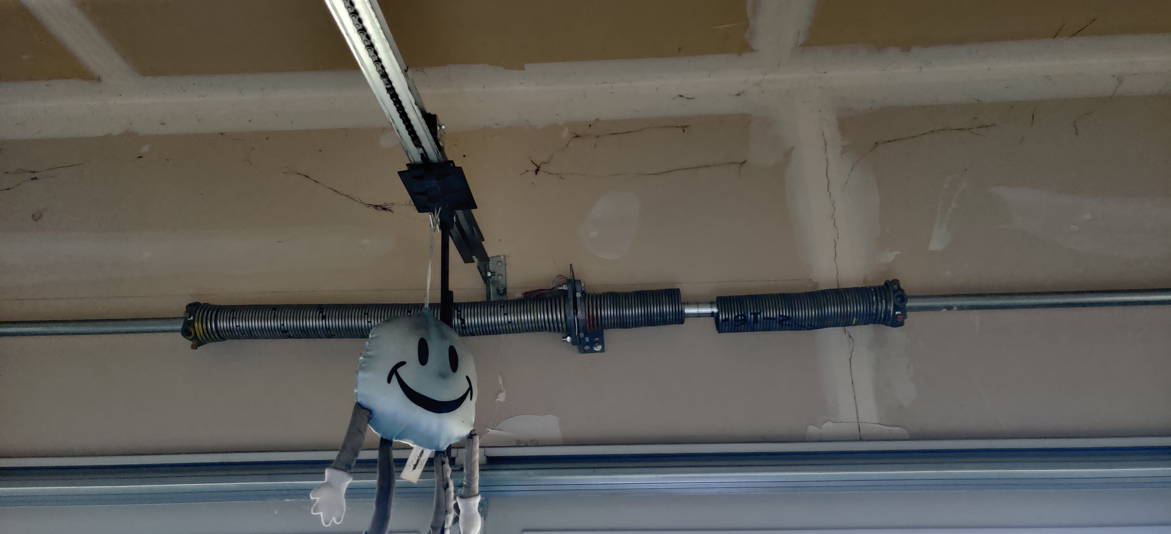 Broken garage tension spring